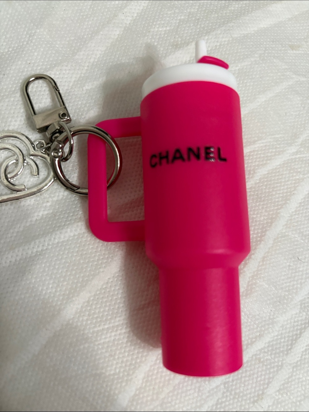 Hot Pink Cup Charm Keychain & Air Freshener - Picture 3 of 4